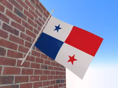 Flag of Panama 3D model