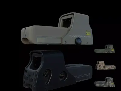 Holographic Sight Low-poly 3D model