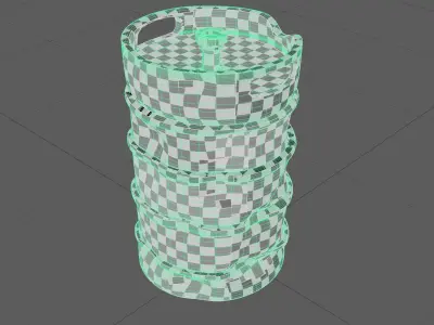 Dented Beer Keg Model 3D model