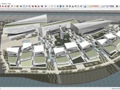 Sketchup Commercial Office Complex 223 3D model