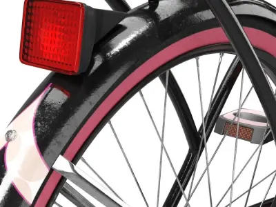 Womens Cruiser Bike with Basket 3D model