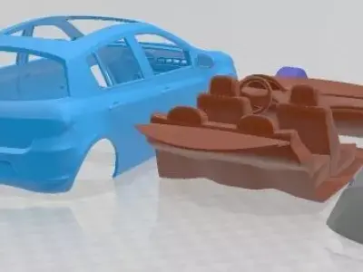 Renault Clio 5 Doors 2010 Printable Car  3D print model