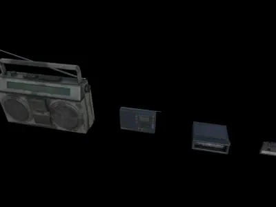 Vintage Props Pack Low-poly 3D model