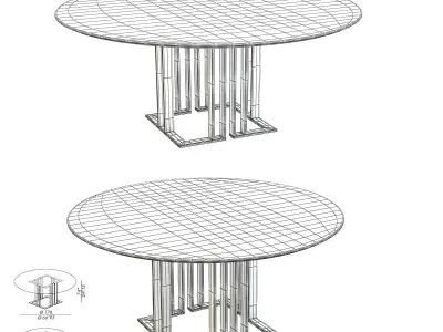 Meridiani Tables Charlie Round Low-poly 3D model