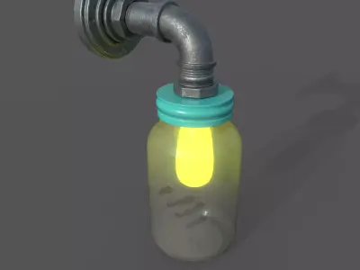 plumbing part lamp Low-poly 3D model