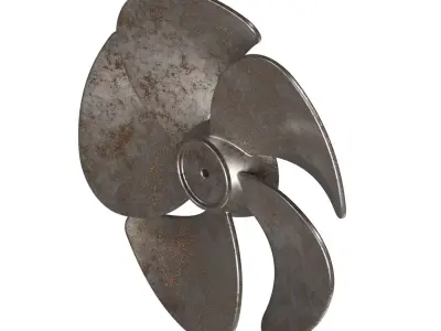 Rusty Steel Fan Blade 3D model