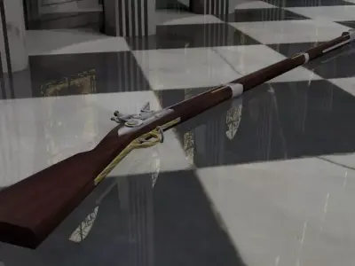 Brown Bess Flint Lock Muskeet 3D model