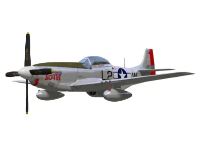 North American P-51D Mustang 3D model