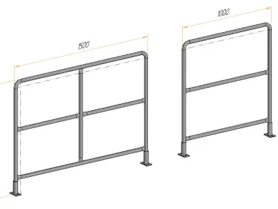 Fence is removable L1000 and L1500 Free 3D model