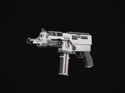 Sci-Fi Assault Rifle Artemis Goblin Low-poly 3D model