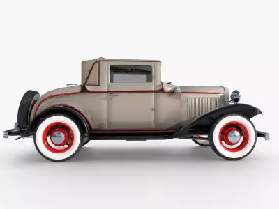 1932 Ford Model 18 Sports Coupe Low-poly 3D model
