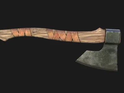 Lumberjack Ax Low-poly 3D model purchase