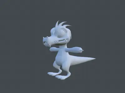 Dinosaur cartoon Low-poly 3D model purchase