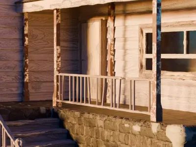 Realistic Old House Free low-poly 3D model