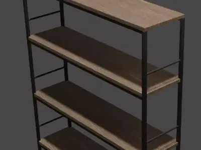 Four-layer industrial wind iron frame Free 3D model