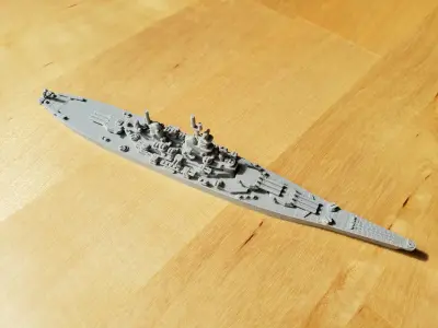 US Iowa Class Battleship 3D print model