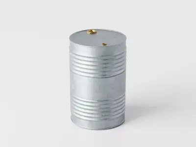 barrel metal can Low-poly 3D model purchase