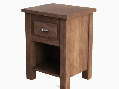 Antique End Table 03 Low-poly 3D model