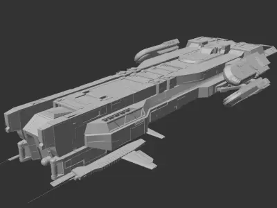 SpaceShip 3D model V2