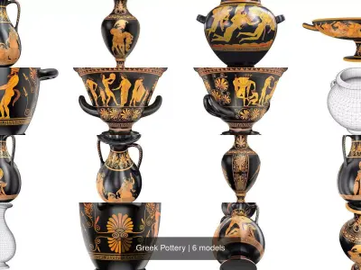 Greek Pottery 3D Model Pack