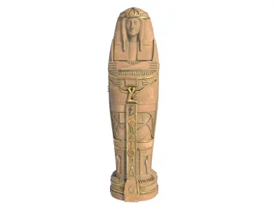 Queen Ankhesenamun Egyptian Mummy Sarcophagus Coffin Low-poly 3D model