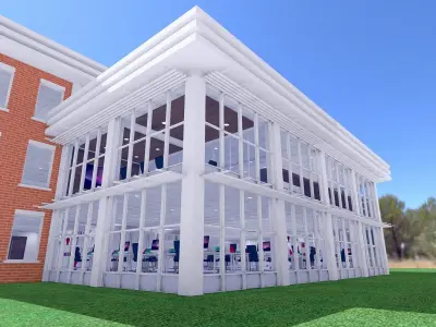 Curtain Wall SHC Quick Office LM Low-poly 3D model