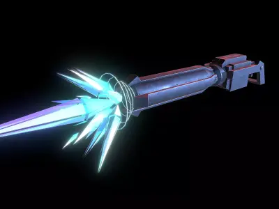 Rock Cannon Low-poly 3D model