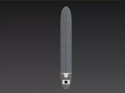 Tankers 3D model ship on screen Low-poly 3D model