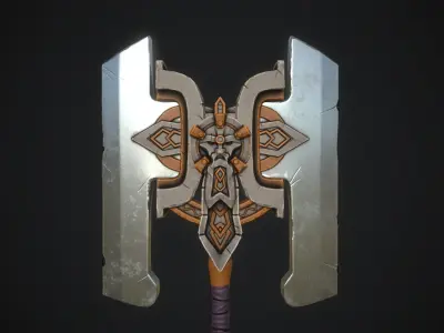 StylizedAxe Low-poly 3D model