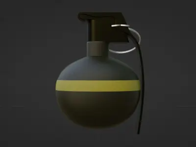 HE Grenade - made in Blender Low-poly 3D model