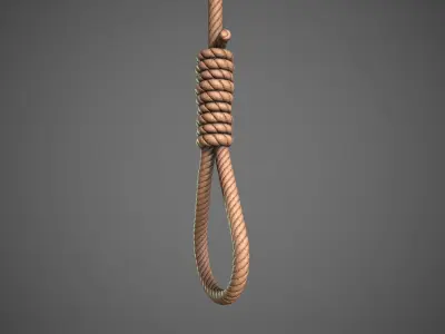 Suicide Execution Rope Low-poly 3D model