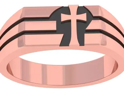 Cross Ring 3D print model