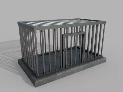 Cage PBR prison cell Low-poly 3D model