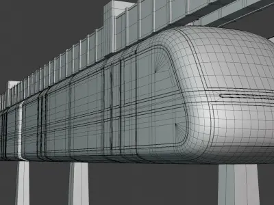Elevated train concept 2024 3D model