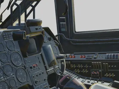 Animated Thunderhawk Helicopter Low-poly 3D model