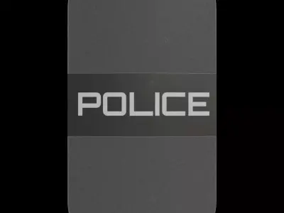 Transparent Police Riot Shield Low-poly 3D model