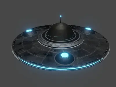 UFO 3D model spaceship Low-poly 3D model