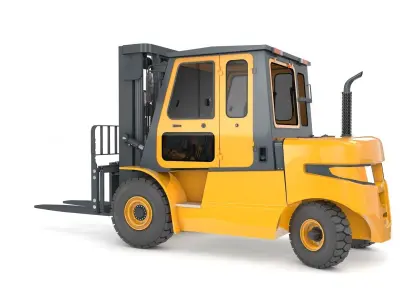 Forklift Animated with Cabinet 3D model