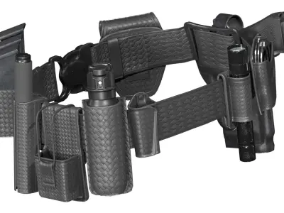 POLICE DUTY BELT Low-poly 3D model