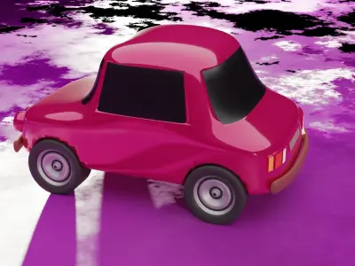 Old School Toy Car 3D model Free low-poly 3D model