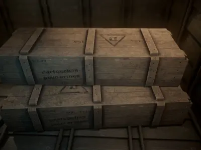 Military wood box Free low-poly 3D model