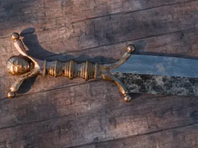 Statuette sword Free low-poly 3D model