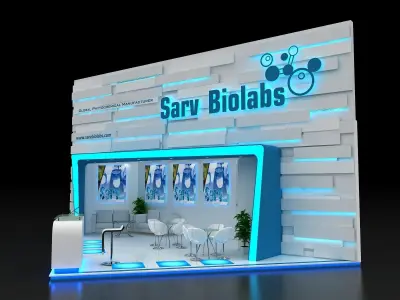 Exhibition Stall size 7x6Mtr Two Side Open 3D model  3D model