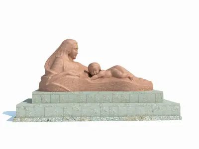 Yellow River Mother Sculpture 3D model