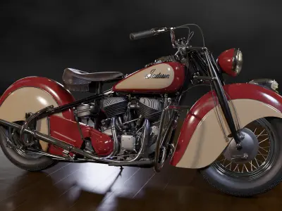 1948 Indian Chief Motorcycle 3D model