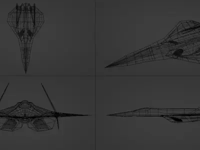 SR-90 Ghost Knight Low-poly 3D model
