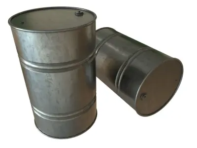 Steel Barrel PBR Low-poly 3D model