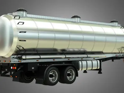 Tanker Semi Trailer 3D model