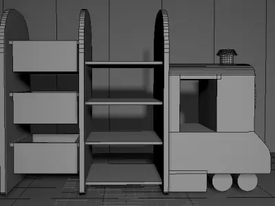 furniture cupboard Low-poly 3D model shop