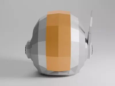 Low-Poly Stylized Astronaut Helmet 3D Model Low-poly 3D model